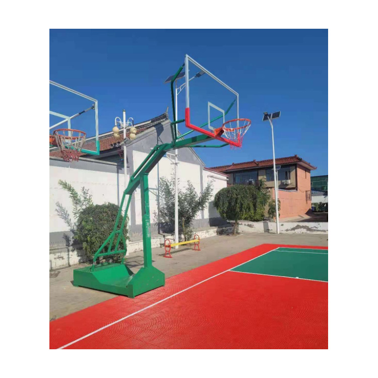 Basketball Hoop - 凹型ボックススチール製調整可能バスケットボールフープスタンドシステムゴールバックストップポストシステムサイズ販売促進
