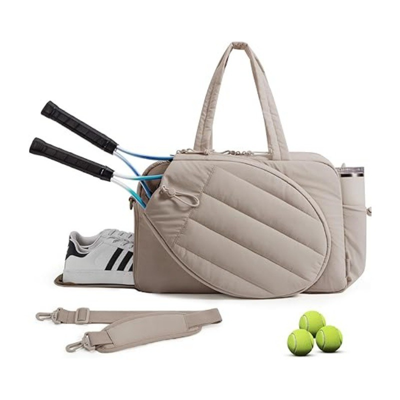 Tennis Racket - 新しいアウトドアテニス・ピクルボールラケットバッグ、パーソナライズされたファッショナブルなシンプルなクロスボディテニス・ウォーターカップショルダーバッグ