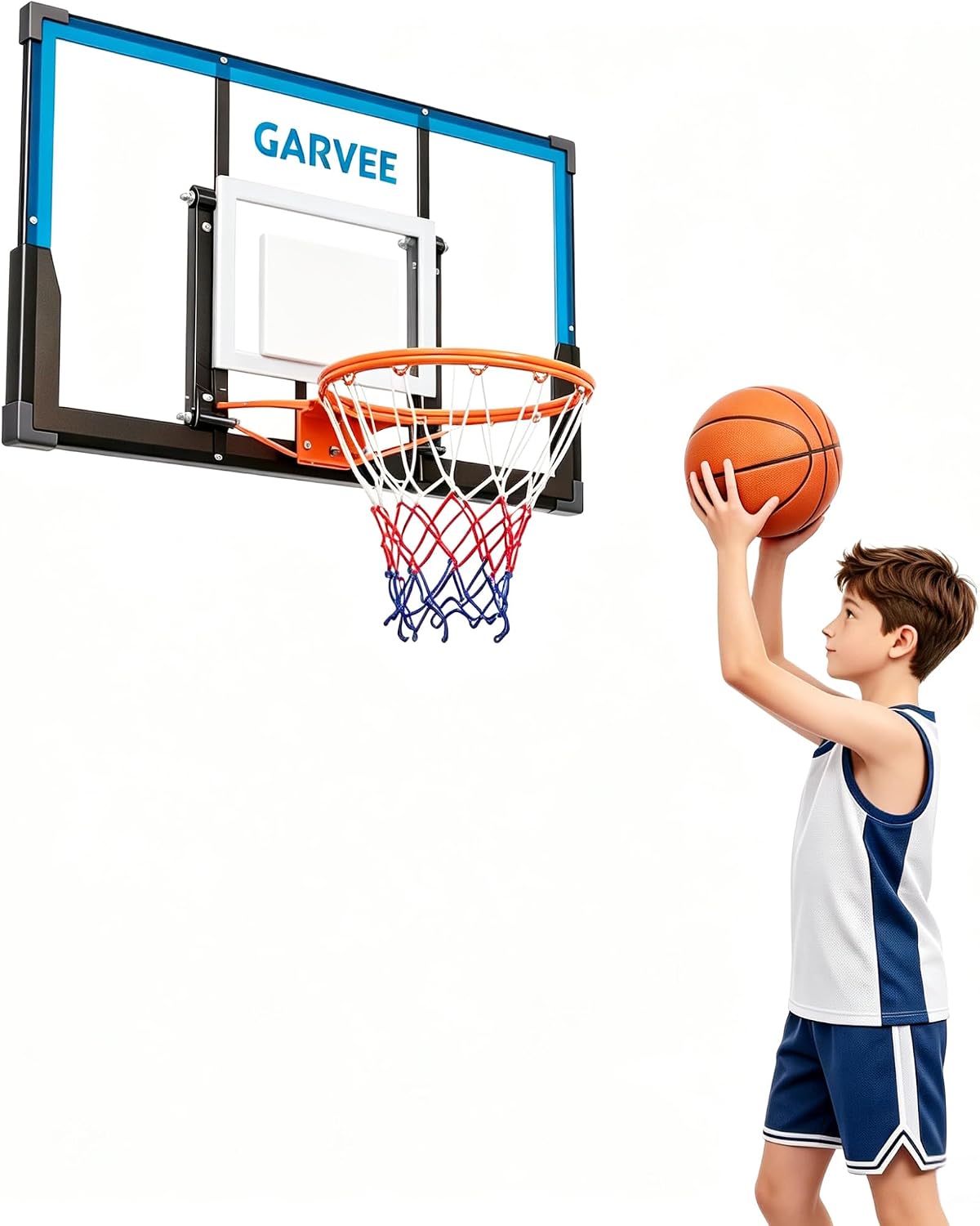 タクレーキ 43.3インチ 壁掛け式バスケットボールゴール。 - Basketball Hoop のレビューと価格